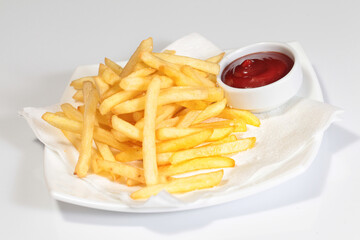 french fries with ketchup
