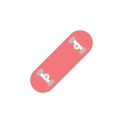 Skateboard  icon in color, isolated on white background 