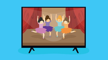 Ballet, dancing on the TV screen