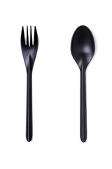 Disposable fork and spoon