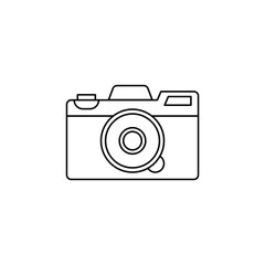 Mirrorless icon in line style icon, isolated on white background