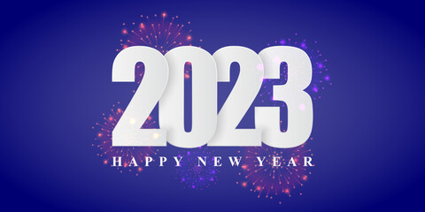 Vector illustration for Happy New year 2023 background poster banner flyer card