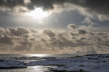Obraz na płótnie Canvas Lofoten im Winter - Nordnorwegen