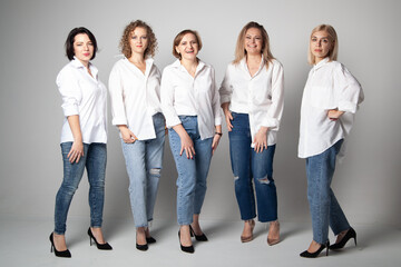 Obraz premium girls in white shirts