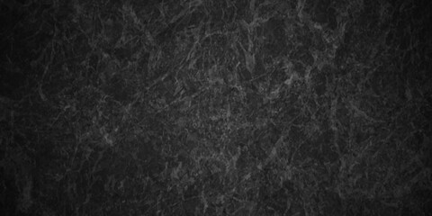 Dark black grunge textured concrete background. Panorama dark grey black slate background or texture. Vector black concrete texture. Stone wall background.	