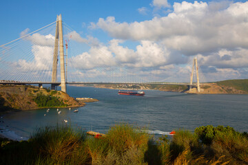 Yavuz Sultan Selim Bridge. Istanbul Bosporus view.