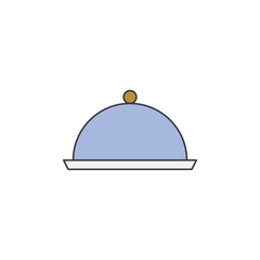 Serving icon in color, isolated on white background 