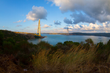 Yavuz Sultan Selim Bridge. Istanbul Bosporus view.