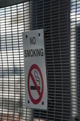 No Smoking. restricted area for smokers.