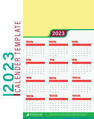 Modern calendar design Template 2023