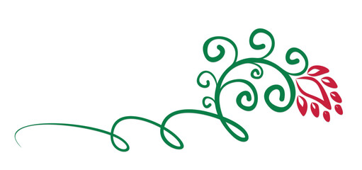 The Symbol of red flower with pattern.