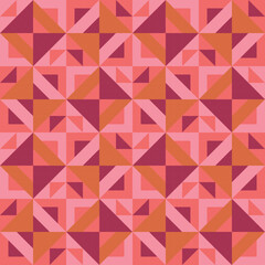 Vintage 70s color geometric seamless pattern