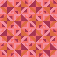 Vintage 70s color geometric seamless pattern