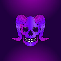 Halloween skull illustration