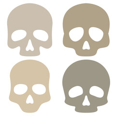Set of Skull isolated on white background