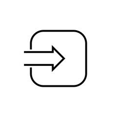 Login line icon isolated on white background from user interface collection