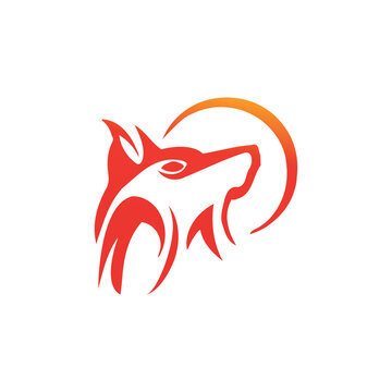 Wolf Head Logo, wild head wolf fierce face logo