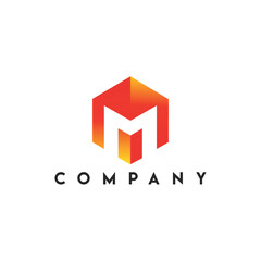 Multi Cube Logo, Initial Letter M Modern logo