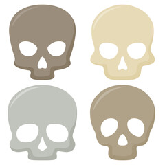 Set of Skull isolated on white background
