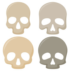 Set of Skull isolated on white background