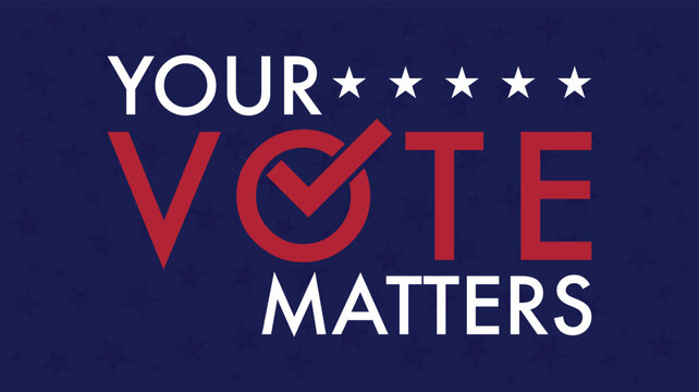 Your Vote matter, Voting Symbols vector design. template Elections icons. check marks. vote label. Vote, poll icon.