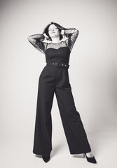 model posing in studio