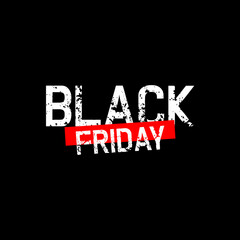 Black Friday Typography Lettering Logo. Black Friday Sticker Label Sales Discount. Design template for Black Friday Sale Banner