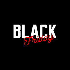 Naklejka na ściany i meble Black Friday Typography Lettering Logo. Black Friday Sticker Label Sales Discount. Design Template for Black Friday Sale Banner