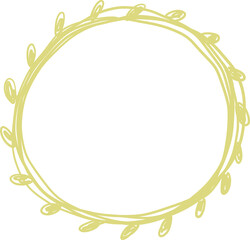 Hand drawn doodle simple wreath
