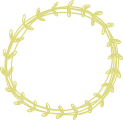 Hand drawn doodle simple wreath