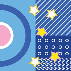 Punchy Colorful Geometric pattern Abstract Vector Stock, a simple background design