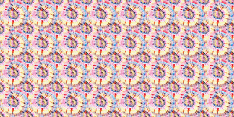 Girly Psychedelic Kaleidoscope. Seamless. Tie