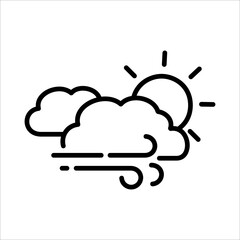 Windy Icon Logo Design Vector Template Illustration Sign And Symbol Pixels Perfect