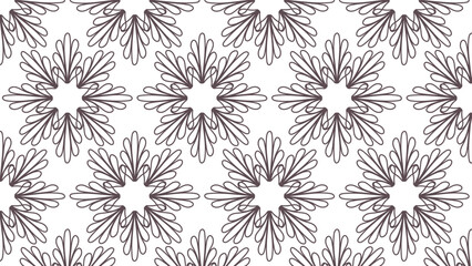 Hand-drawn seamless pattern with snowflakes
