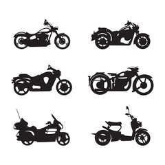 Motorcycle Icon Logo Template Vector Illustration