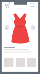 Mobile phones are used for online shopping.