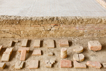 Roman excavations in La Olmeda village. Palencia, Spain