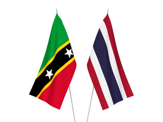 Thailand and Federation of Saint Christopher and Nevis flags
