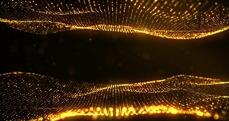 Golden Stage Spotlights golden Glitter waves background