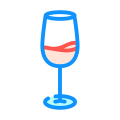 goblet wine glass color icon vector. goblet wine glass sign. isolated symbol illustration