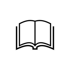 Open book line icon