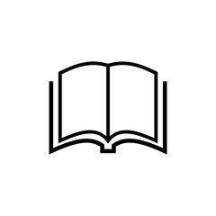 Open book line icon