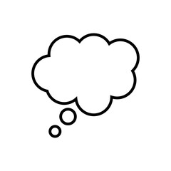 Thought cloud line icon