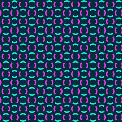 Simple seamless geometric pattern of pink and blue rounded shapes