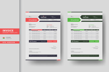 Creative business invoice design for business and company