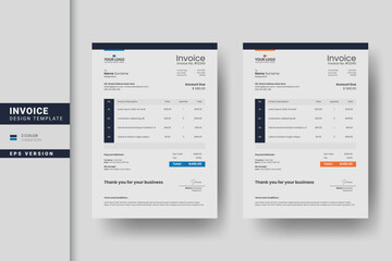 Creative business invoice design for business and company
