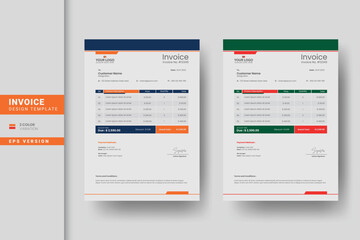 Creative business invoice design for business and company