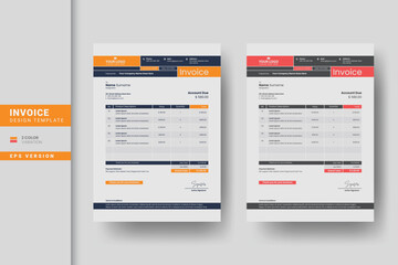 Creative business invoice design for business and company