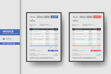 Creative business invoice design for business and company