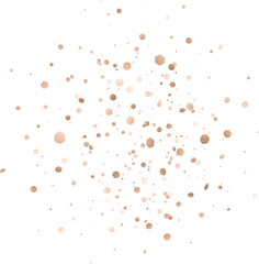 Placer bronze gold glitter confetti isolated PNG